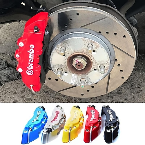 

1 Uds. Kit de cubierta de pinza de freno de disco trasero delantero estilo 3d brembo universal de plástico abs 8 colores