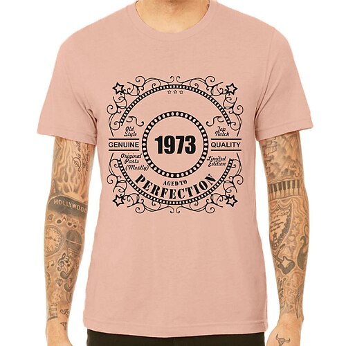 

Per uomo Camicia Henley Magliette Camicia fresca Alfabetico Girocollo Esterno Sport Maniche corte Stampa Abbigliamento Streetwear Moda Casual quotidiano 1973