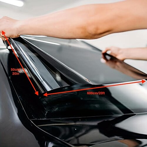 Car Window Tint Film For Auto, Sun Shade Roll 15% VLT Black