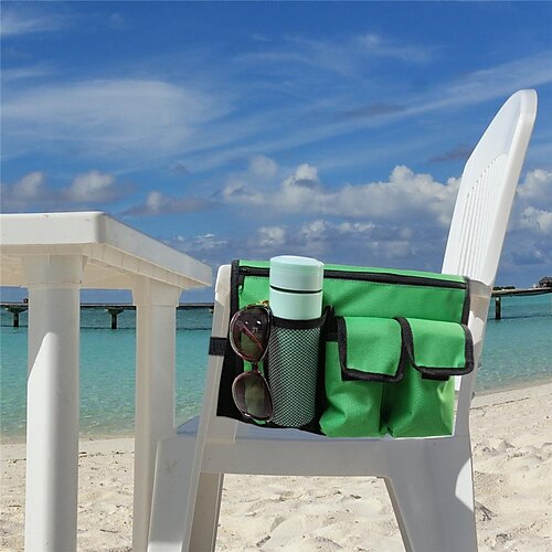 

sedia da campeggio borsa appesa bracciolo organizer laterale spiaggia multitasche organizzare poltrona tote spalla accanto custodia per pesca all'aperto alaggio, regalo