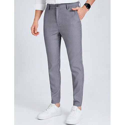 

Per uomo pantaloni della tuta Pantaloni Pantaloni chino Pantaloni da completo Tasche Banda Comfort Traspirante Attività commerciale Giornaliero Informale Grigio