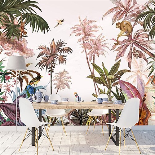 

forêt tropicale américaine tissu mural sans couture dessin animé chambre d'enfant tissu mural non tissé papier peint personnalisé mural personnalisé