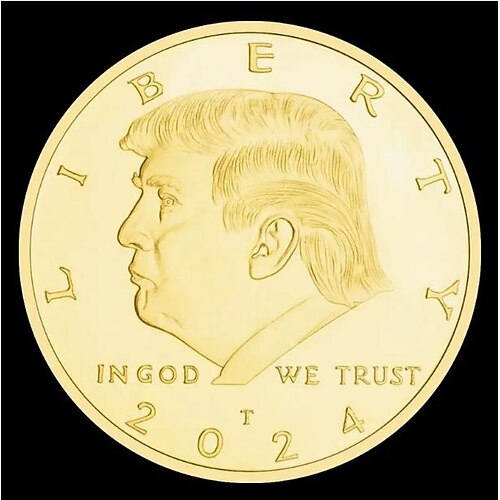 

45th President Of United States Donald J. Trump 2024 Collectible Gold Plated Souvenir Coin Basso-relievo Commemorative Coin