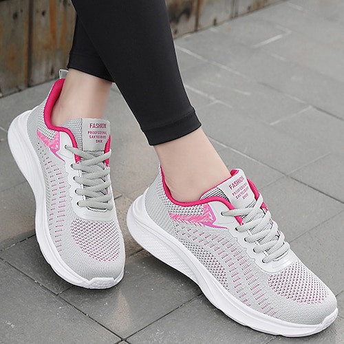 

Per donna Scarpe da ginnastica Scarpe da corsa Scarpe sportive Ammortizzamento Traspirante Leggero Morbido Antiscivolo Corsa Jogging A maglia Primavera Autunno Viola Arancione Rosso rosa Grigio