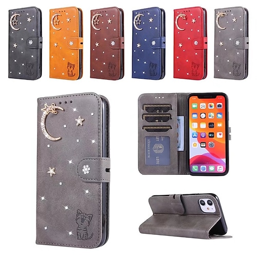 

téléphone Coque Pour Apple Portefeuille iPhone 14 Pro Max Plus 13 12 11 Mini X XR XS 8 7 Clapet Strass Portefeuille Bande dessinée Cristal Diamant TPU faux cuir