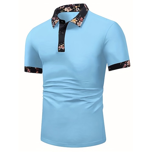 

Per uomo POLO polo in maglia Appuntamento Da mare Bavero Maniche corte Di tendenza A quadri / A righe / Chevron Tinta unita / tinta unita Jacquard Estate Dry-Fit Nero Bianco Blu marino Blu reale POLO