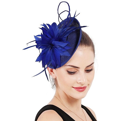 

fascinators Tessuto Kentucky Derby Corsa di cavalli Retrò Elegante Con Piume Copricapo Copricapo