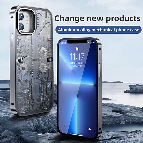 

téléphone Coque Pour Apple Avec Magsafe iPhone 14 13 12 Pro Max Plus Revivre le stress Prise en charge de la charge sans fil Antichoc Couleur Pleine Alliage d'aluminium