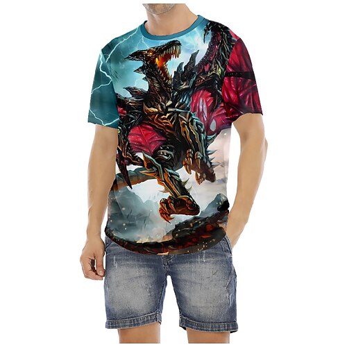 

Dungeons Dragons Gragon T-shirt Anime Graphic T-shirt For Men's Women's Unisex Adults' 3D Print 100% Polyester Casual Daily