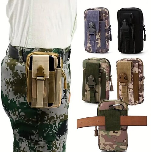 

Fanny Pack Rain Waterproof Breathable Wearable Durable Outdoor Fitness Hiking Camping Oxford Cloth Jungle camouflage Desert Camouflage Black Bag