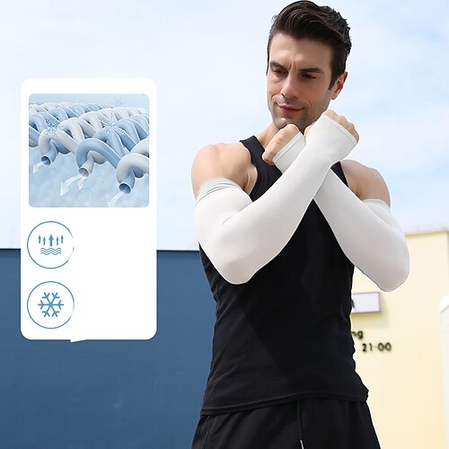 

Mangas protectoras de verano, manga de hielo de gran tamaño, mangas de protección solar para hombres, mangas delgadas para brazos anti-ultravioleta para llevar