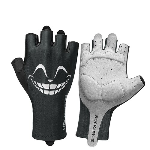 

ROCKBROS Luvas de Ciclismo Luvas Táteis Meio Dedo A Prova de Vento Manter Quente Respirável Vestível Luvas Esportivas Exercicio Exterior Ciclismo / Moto Preto Verde Escuro Verde para Adulto