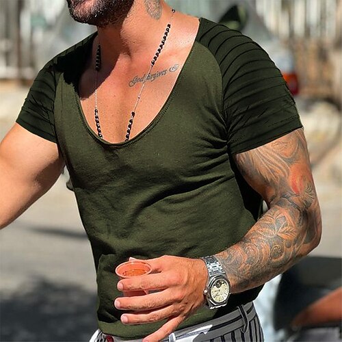 

Per uomo maglietta T-shirt Liscio Striscia di fossa Girocollo Strada Da mare Maniche corte Abbigliamento Di tendenza Originale Essenziale