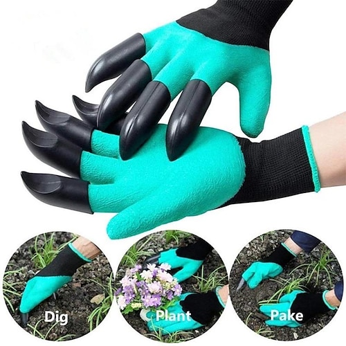 

1 Pair Of Garden Gloves With Claws, Garden Gloves For Digging, Planting, Weeding, Seeding, Protect Nails And Fingers, Planting Supplies & Tools