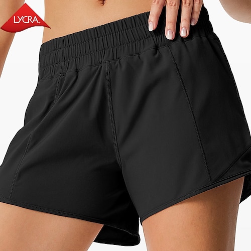 

Dame Løpeshorts Gymshorts Netting Lapper Bunner Atletisk treningsklær Lycra Pustende Fukttransport Myk Trening Treningsøkt Maraton Sports Sportsklær Ensfarget Svart Rosa Rød