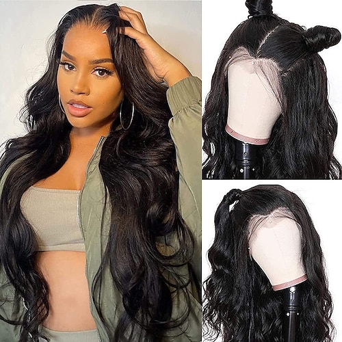 

body wave t part hd blonde front parykker menneskehår 13x4x1 færdigplukket gennemsigtig front paryk 150% tæthed limfri brasilianske jomfruparykker til sorte kvinder