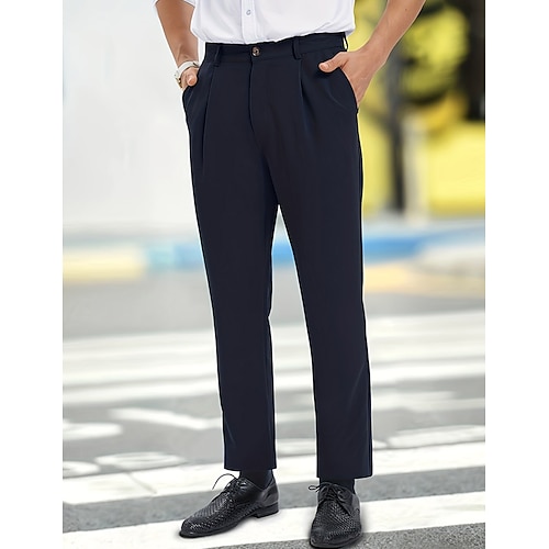 

Per uomo Pantaloni Chino Pantaloni chino Tasche Liscio Comfort Traspirante Esterno Giornaliero Per uscire Di tendenza Informale Nero