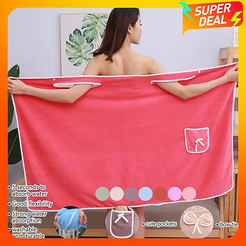 

Plus Size 80-180 Catties Can Wear Bath Towel Women's Sling Bathrobe Bath Skirt Thickened Adult Than Pure Cotton Absorbent