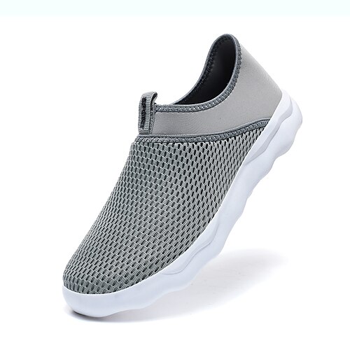 

Homme Mocassins et Slip On Chaussures de confort Semelles légères Grandes Tailles Sportif Décontractées Extérieur du quotidien Chaussures de fitness et de cross training Marche Maille Respirable Gris