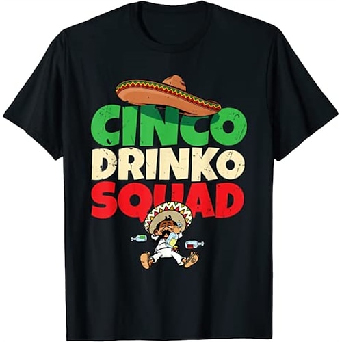 

t-shirt messicana cinco de mayo fiesta t-shirt stampa street style per uomo donna unisex stampa a caldo per adulti 100% cotone casual quotidiano