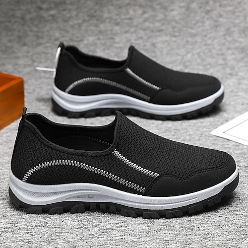 

Per uomo Mocassini e Slip-Ons Scarpe Flyknit Informale Giornaliero Footing Tessitura volante Traspirante Nero Blu Grigio Estate Primavera