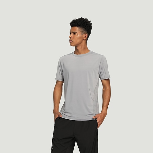 

Herre Trekking T-shirt Kortærmet Rund hals T-shirt Udendørs Åndbart Letvægt Blød Bekvem Nylon Elastin Sort militærgrøn Blå Fiskeri Klatring Strand