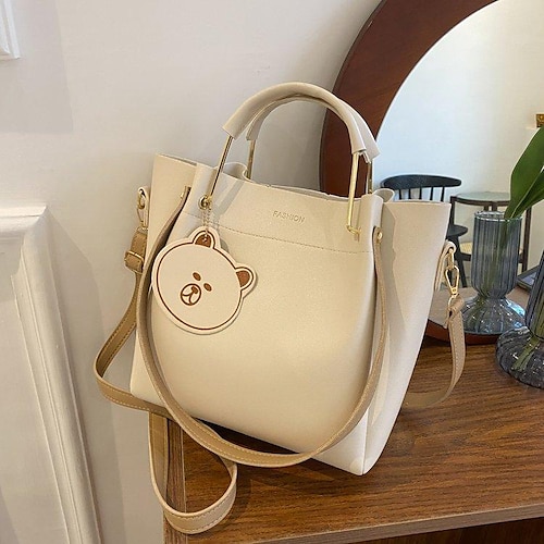 

Dame Håndveske Crossbody-veske Skulderveske PU lær Shopping Daglig Pustende Holdbar Anti-Dust Helfarge Svart Gul Blå
