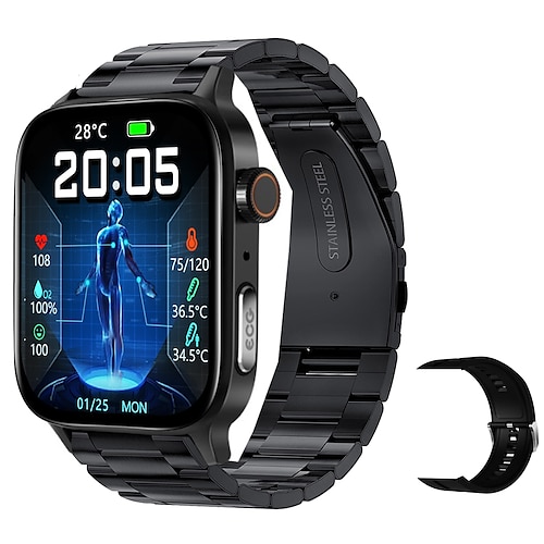 

Reloj inteligente 2023 ecgppg para hombre, bluetooth, llamada de hipertensión, hiperglucemia, hiperlipidemia, frecuencia cardíaca, reloj inteligente deportivo saludable