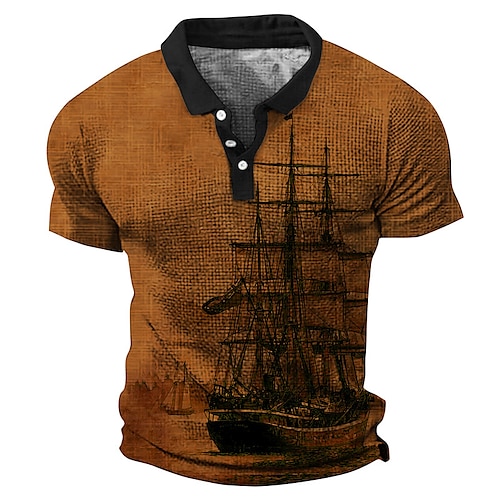 

Per uomo Polo a nido d'ape Polo con bottoni Polo con risvolto POLO Camicia da golf Golf Stampe astratte Vintage ▾ Navi Collo ripiegabile Giallo Blu Esterno Strada Manica corta Stampa Abbigliamento Di