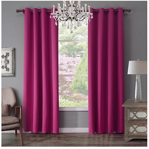 

Blackout Curtain Drapes Farmhouse Curtain Panels For Living Room Bedroom Door Kitchen Balcony Window Treatments Thermal Insulated