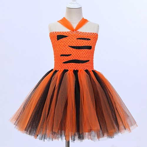 

Animal Vestidos Traje de cosplay Disfraz de animales Niños Chica Cosplay Casual Festival / Vacaciones Organdí Coral Velve Naranja Fácil Traje carnaval