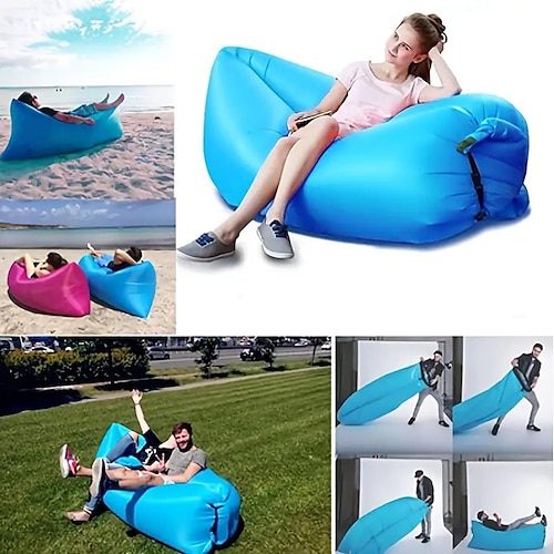 

Luftsofa Luftmatratzen Außen Camping Tragbar Extraleicht(UL) Klappbar Weich Terylen 20070 cm für 1 Person Campen und Wandern Strand Camping / Wandern / Höhlenforschung Ganzjährig Waldgrün Schwarz
