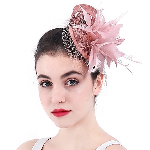 

fascinators Tøy Te Fest Kentucky Derby Elegant dame Med Fjær Tyll Hodeplagg Hodeplagg