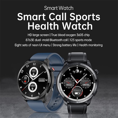 

T52 Smart Watch 1.39 inch Smartur Bluetooth Temperaturovervågning Skridtæller Samtalepåmindelse Kompatibel med Android iOS Dame Herre Lang Standby Handsfree opkald Vandtæt IP 67 46mm urkasse