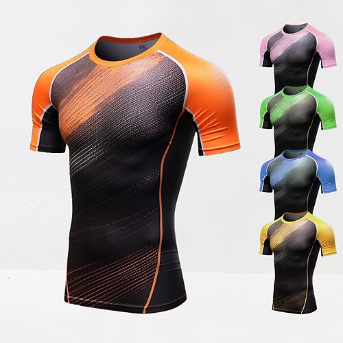 

Per uomo T-shirt Compressione T-shirt da corsa Manica corta Superiore Sportivo Athleisure Traspirante Traspirazione umidità Morbido Fitness Allenamento in palestra Corsa abbigliamento sportivo