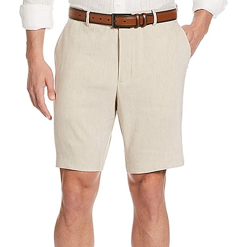 

Herren Shorts Kurze Hosen Leinenshorts Kurze Hosen Sommer-Shorts Tasche Glatt Komfort Atmungsaktiv Casual Täglich Festtage Leinen / Baumwoll Mischung Modisch Klassicher Stil Schwarz Weiß