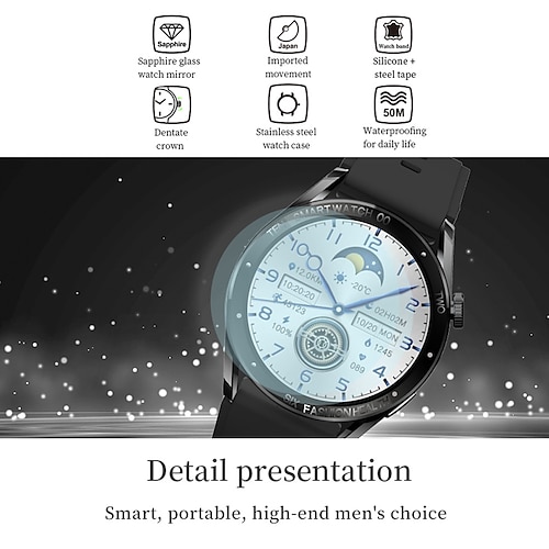 

696 X1PROMAX Montre intelligente 1.45 pouce Smartwatch Montre Connectée Bluetooth Podomètre Rappel d'Appel Moniteur de Sommeil Compatible avec Android iOS Femme Hommes Mode Mains-Libres Rappel de