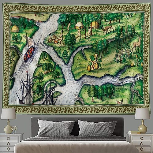 

Tapiz colgante de animales medievales, arte de pared, tapiz grande, mural, decoración, fotografía, telón de fondo, manta, cortina, hogar, dormitorio, sala de estar, decoración