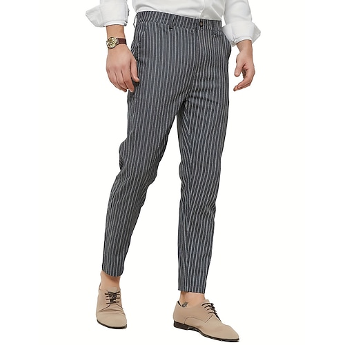 

Per uomo Pantaloni Chino Pantaloni chino Tasche Banda Comfort Traspirante Esterno Giornaliero Per uscire Di tendenza Informale Grigio