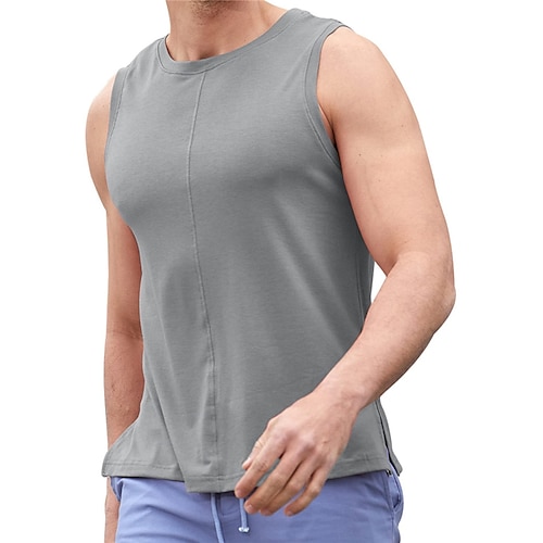 

Herre Tanktop Vest Top Underskorte Ærmeløs skjorte Vanlig Rund hals udendørs I-byen-tøj Uden ærmer Tøj Mode Designer Muskel