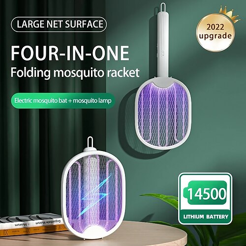 

zanzariera elettrica pieghevole trappola scacciamosche usb racchetta zanzara ricaricabile assassino di insetti con luce uv bug zapper 3000v