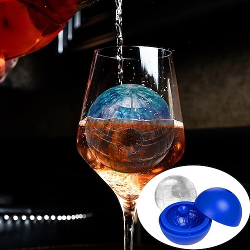 Creative Round Ball Ice Cube Mold with Silicone Blue Wars Death