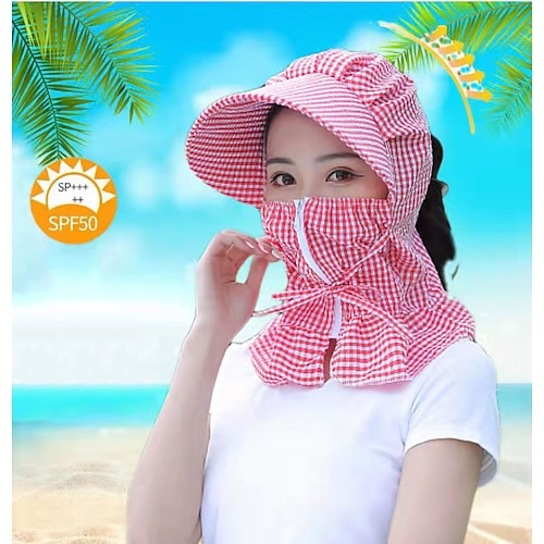 

Sombrero parasol para recoger té, sombrero para el sol transpirable de verano para mujer, protección para la cara, cuello, protección solar anti-ultravioleta, sombrero de trabajo para ciclismo