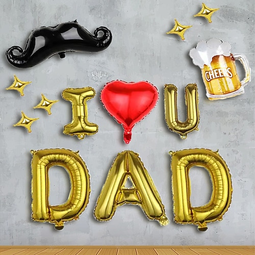 

13Pcs Father'S Day Aluminum Film Balloon Set Theme Party Father'S Day Party Decoration Balloon