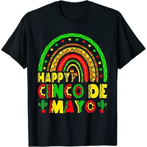 

mexicain tee cinco de mayo fiesta t-shirt imprimé street style t-shirt pour hommes femmes unisexe adultes marquage à chaud 100% coton décontracté quotidien