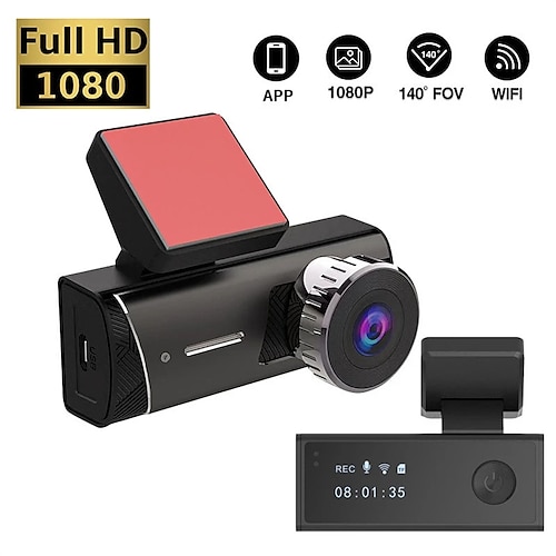 

A30 novo hd dash cam 1080p máquina de batom carro sem fio wi-fi telefone celular interconexão usb dash cam