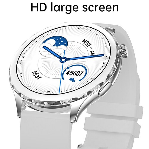 

696 AK43 Montre intelligente 1.32 pouce Smartwatch Montre Connectée Bluetooth Podomètre Rappel d'Appel Moniteur de Sommeil Compatible avec Android iOS Hommes Mode Mains-Libres Rappel de Message IP 67