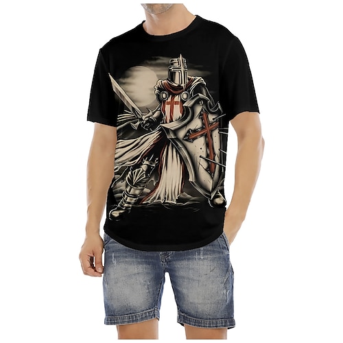 

L'ultimo templare crociato Cavalieri Templari Crociato Maglietta Cartone animato Manga Manga Grafica Maglietta Per Per uomo Per donna Unisex Per adulto Stampa 3D 100% poliestere Casual / quotidiano