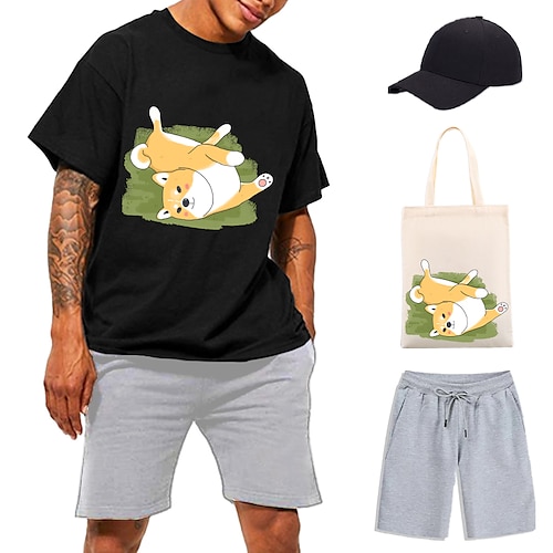 

Con animale Cane Cagnolino Shiba Inu Maglietta Pantaloncini Cappellino da baseball Stampa Grafica Borsa Pantaloncini Maglietta Per Per uomo Per donna Unisex Per adulto Stampa a caldo 100% poliestere