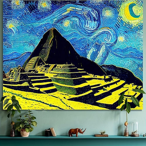 

stile di pittura arazzo da parete montagna art decor coperta tenda da appendere casa camera da letto soggiorno decorazione